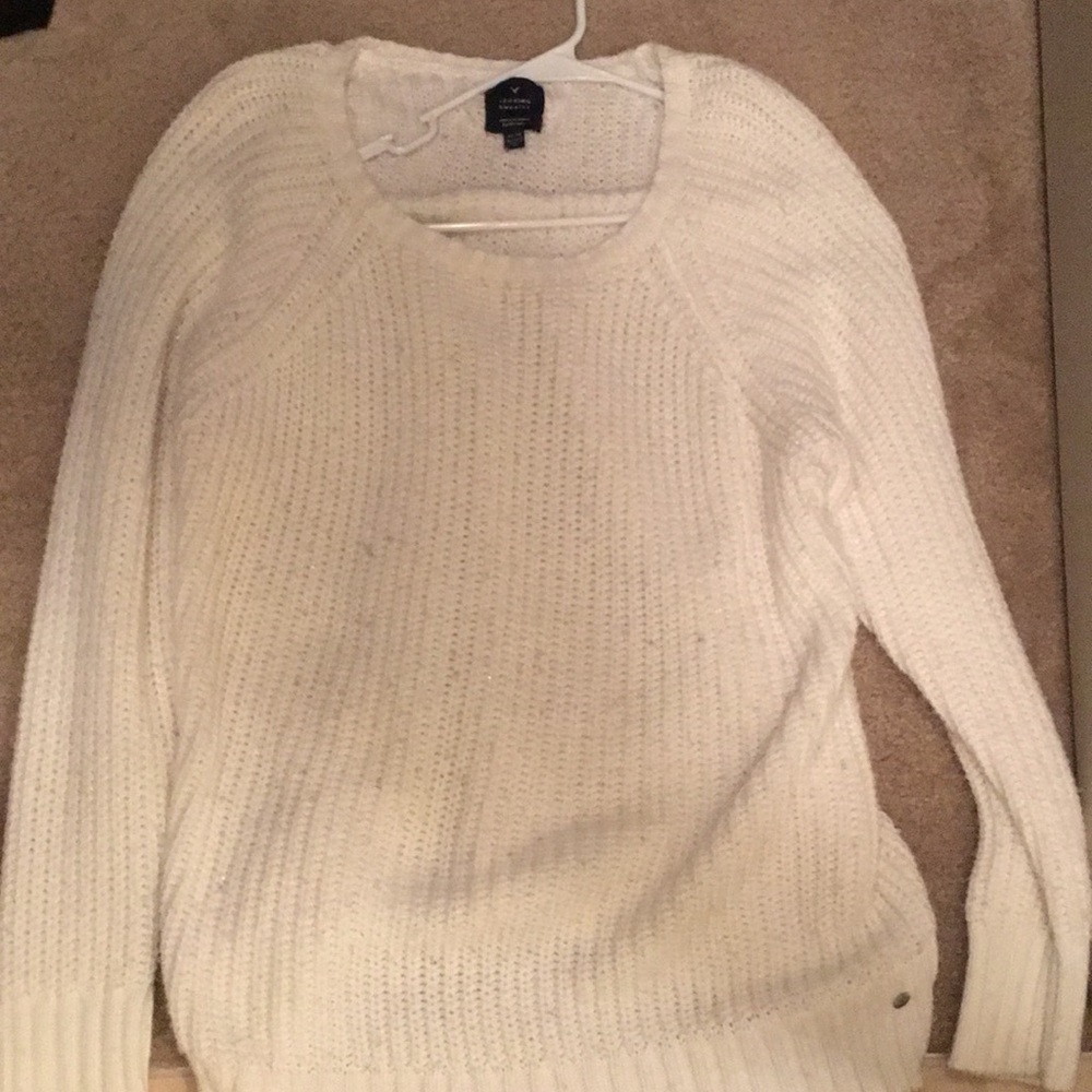 Soft white jegging sweater.